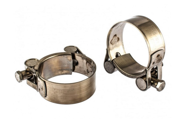 Металлические хомуты СИБРТЕХ, силовые, 48-51мм, ширина 22мм, шарнирный, W4, 2шт 475393