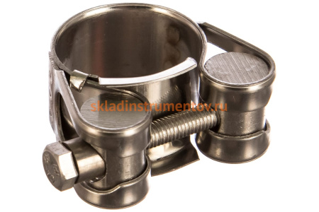 Металлические хомуты СИБРТЕХ, силовые, 23-25мм, ширина 18мм, шарнирный, W4, 2шт 475083