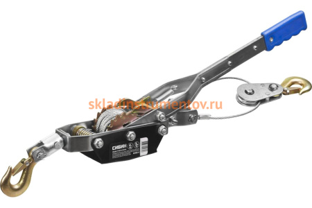 Ручная рычажная лебедка СИБИН тросовая 4т 3м 43125-4