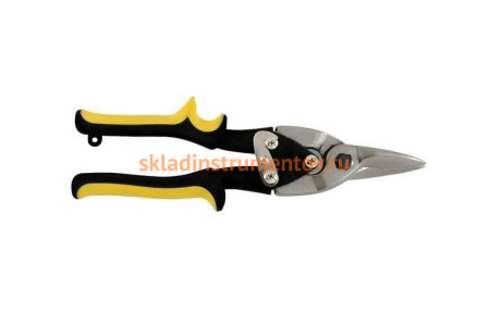 Ножницы по металлу SANTOOL с обрезиненными двухкомпонентными ручками прямые 250 мм 031201-002-250