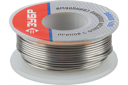 Оловянно-свинцовый припой Зубр 60% Sn 40% Pb 100 гр 55420-100