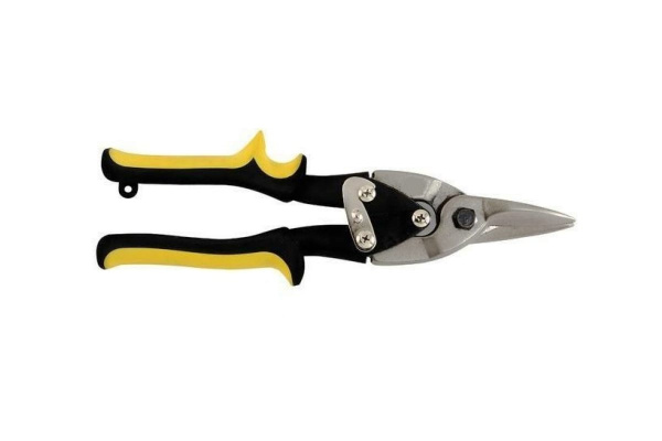 Ножницы по металлу SANTOOL с обрезиненными двухкомпонентными ручками прямые 250 мм 031201-002-250