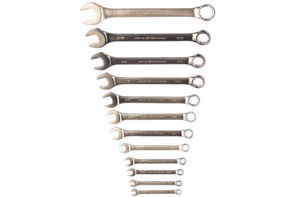 Набор комбинированных дюймовых ключей 12 шт холдер ДТ/10 Дело Техники 511128