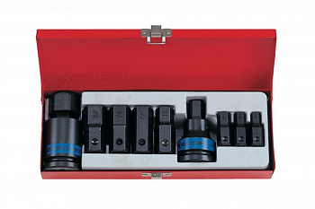 Набор ударных торцевых насадок (3/4", HEX, 10-32 мм, 11 предметов) KING TONY 6411MP