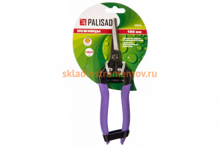 Цветочный секатор 180 мм, пружина спирал.типа, тефлон.покр, прямые режущие губки PALISAD 60554