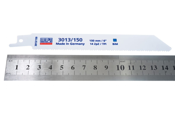 Полотно по металлу 3013/150 (5 шт; 150х19х0.9 мм; 130 мм; 14 TPI) WILPU 1461500005