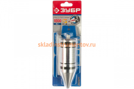 Строительный отвес со шнуром и безопасным наконечником, 1000г Зубр "ЭКСПЕРТ" 06347-100_z01