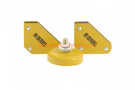 Набор из 2 магнитных сварочных фиксаторов и магнитной клеммы масса DENZEL 97557