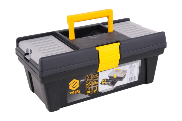 Пластмассовый ящик для инструмента 12 с ячейками VOREL 312х167х130мм 78811