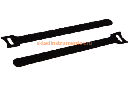 Кабельные стяжки-липучки Зубр черные ВЕЛЬКРО, 16 х 210 мм, 10 шт, нейлоновые, 30932-10