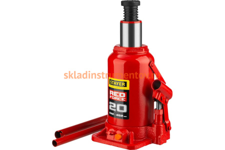 Гидравлический бутылочный домкрат STAYER Red Force, 20т 43160-20_z01