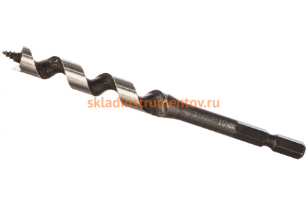 Сверло спираль Левиса (10х120 мм) по дереву ЗУБР 29483-120-10