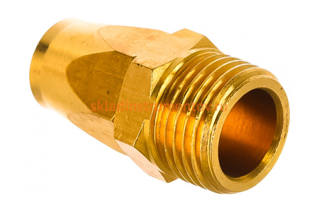 Соединитель резьбовой 1/2 с зажимом для шланга 8х12 мм ROCKFORCE RF-B1280/4