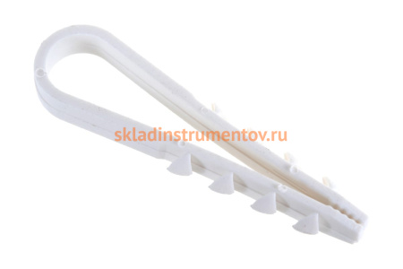 Дюбель-хомут для круглого кабеля Зубр ДХ-К, 5 - 10 мм, 100 шт, нейлоновый 30911-10