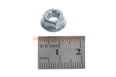 Гайка DIN 6923 с фланцем ЗУБР, M6, 14 шт, кл. пр. 8, оцинкованная, 303636-06