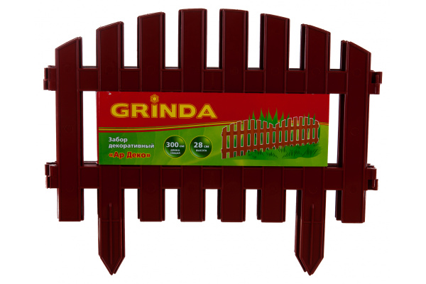 Декоративный забор Grinda АР Деко 28x300 см терракот 422203-T Декоративный забор Grinda АР Деко 28x300 см терракот 422203-T