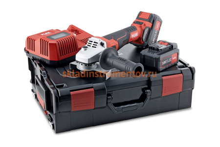 Аккумуляторная угловая шлифовальная машина FLEX LBE 125 18.0-EC/5.0 Set 499323