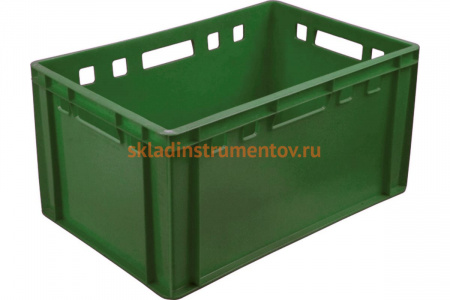 Ящик Тара.ру п/э 600х400х300 сплошной Е3 зеленый 01906