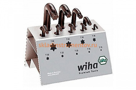 Набор коротких ключей на подставке 9шт TORX Wiha 363 VB 01326