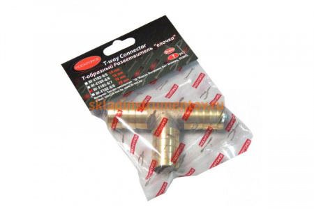 Разветвитель T-образный елочка 16 мм ROCKFORCE RF-E102-6/6