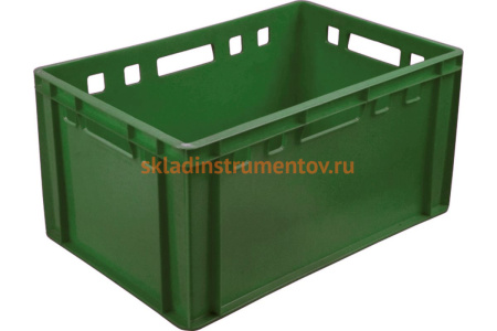 Ящик Тара.ру п/э 600х400х300 сплошной Е3 зеленый 01906 Ящик Тара.ру п/э 600х400х300 сплошной Е3 зеленый 01906