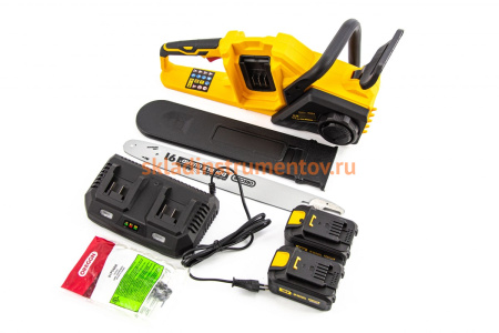 Бесщеточная цепная аккумуляторная пила DENZEL RCS400-36 58610