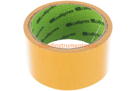 Клейкая двусторонняя лента СИБРТЕХ 50х10 на полипропиленовой основе 88808