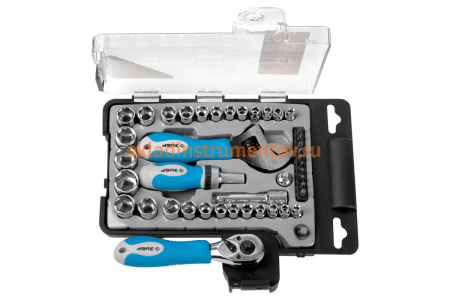 Набор слесарно-монтажного инструмента: ключ разводной, отвертка реверсивная с насадками, пластиковый бокс, 43шт Зубр ЭКСПЕРТ 25290-H43