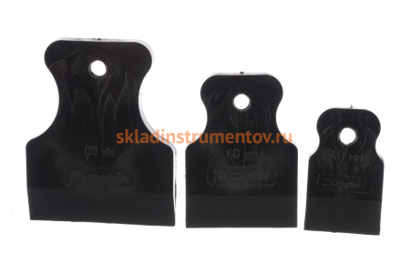 Набор шпателей 40-60-80 мм черная резина SPARTA 858285