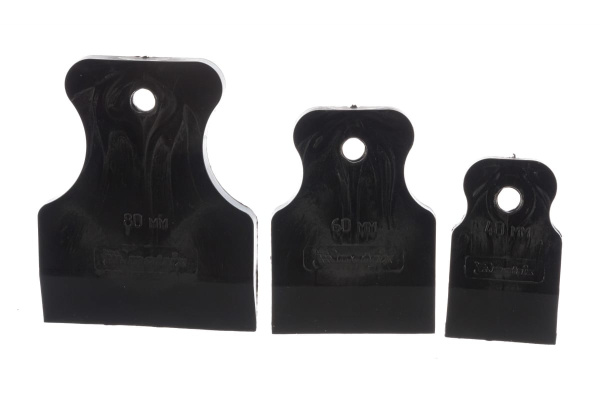 Набор шпателей 40-60-80 мм черная резина SPARTA 858285