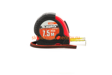 Рулетка 7,5 м х 25 мм Status magnet fixation MATRIX 31031