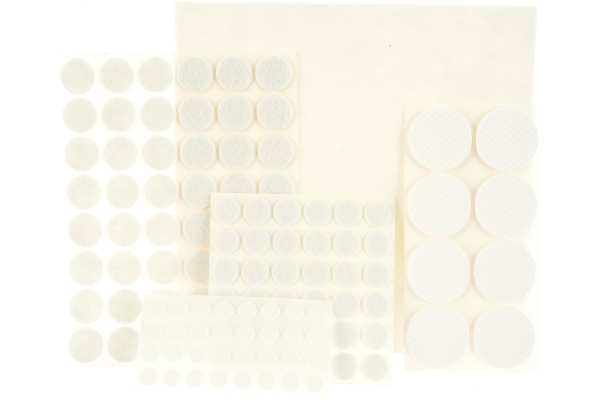 Набор самоклеящихся накладок на мебельные ножки Stayer COMFORT 125шт белые 40917-H125