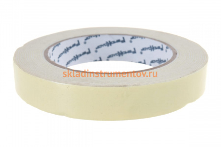 Клейкая двухсторонняя монтажная лента РемоКолор белая основа 19мм х 5м 49-6-019