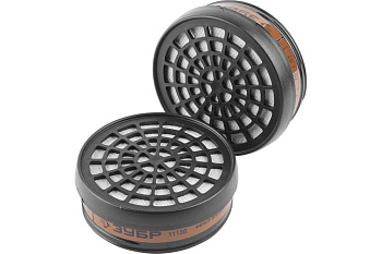 Сменный фильтр Зубр ЭКСПЕРТ, для респираторов и масок, тип А1 от органических паров, 2 шт., 11130