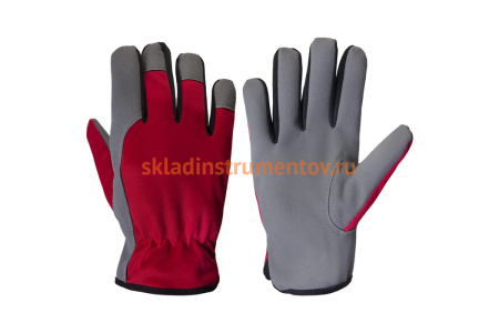 Трикотажные перчатки Jeta Safety Winter Motor с утепленной подкладкой, красный/белый JLE625-8/M Трикотажные перчатки Jeta Safety Winter Motor с утепленной подкладкой, красный/белый JLE625-8/M