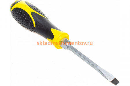 Шлицевая отвертка SL6.5х100мм H6мм магнитная ударная силовая ЭВРИКА ER-4SA-03