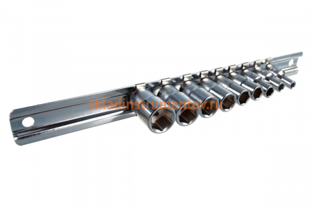 Комплект 6-ти гранных торцевых головок (4-12 мм; 1/4") 9 шт. Hans 2609M