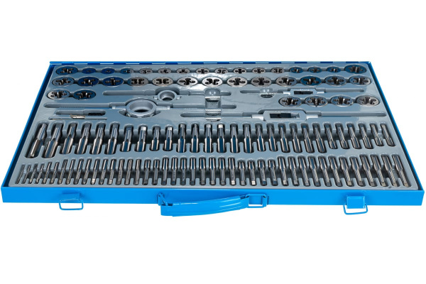 Набор метчиков и плашек "ПРОФЕССИОНАЛ", сталь Р6М5, 110 предметов ЗУБР 28110-H110