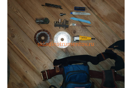 Поясной подсумок Зубр ЭКСПЕРТ держатель для молотка, дополнительная ручка для переноски, 7 карманов 38634