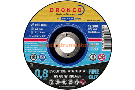 Диск отрезной по металлу Evolution AS 60 W BOX-25 (25 шт в жестяной коробке; 25x0.8x22.23 мм) DRONCO 6900843100