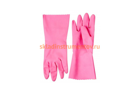 Перчатки латексные рифлёные (размер S) "МАСТЕР" ЗУБР 11250-S