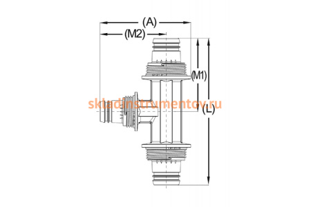 Тройник редукционный "ШиреФит" (20х16х20 мм) для трубопровода Зубр 51506-20-16-20