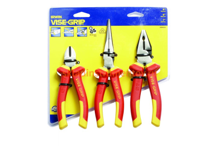 Набор изолированных плоскогубцев и кусачек 3 предмета Irwin 10505519