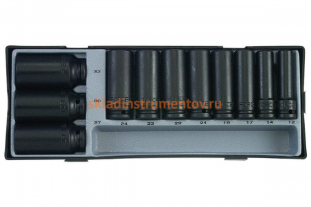 Набор ударных головок 1/2", L=85 мм, 11 шт., 12-32 мм FORCE T4119