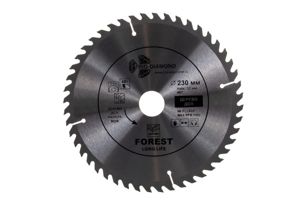 Диск пильный по дереву (230х32 мм; 48Т) TRIO-DIAMOND FLL820