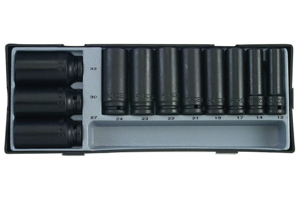 Набор ударных головок 1/2", L=85 мм, 11 шт., 12-32 мм FORCE T4119