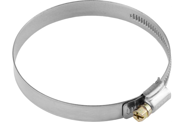 Хомуты Зубр ЭКСПЕРТ из нержавеющей стали с накатной лентой НЛ-12, 60-80мм, 50шт 37822-60-80-50