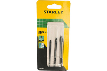 Набор сверл по стеклу, плитке перьев 5-6-8 мм Stanley STA53312