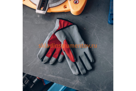 Трикотажные перчатки Jeta Safety Winter Motor с утепленной подкладкой, красный/белый JLE625-10/XL Трикотажные перчатки Jeta Safety Winter Motor с утепленной подкладкой, красный/белый JLE625-10/XL