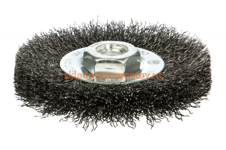 Щетка дисковая цилиндрическая с гофрированной стальной проволокой Мастер 071 (100 мм; М14) Профоснастка 20107001
